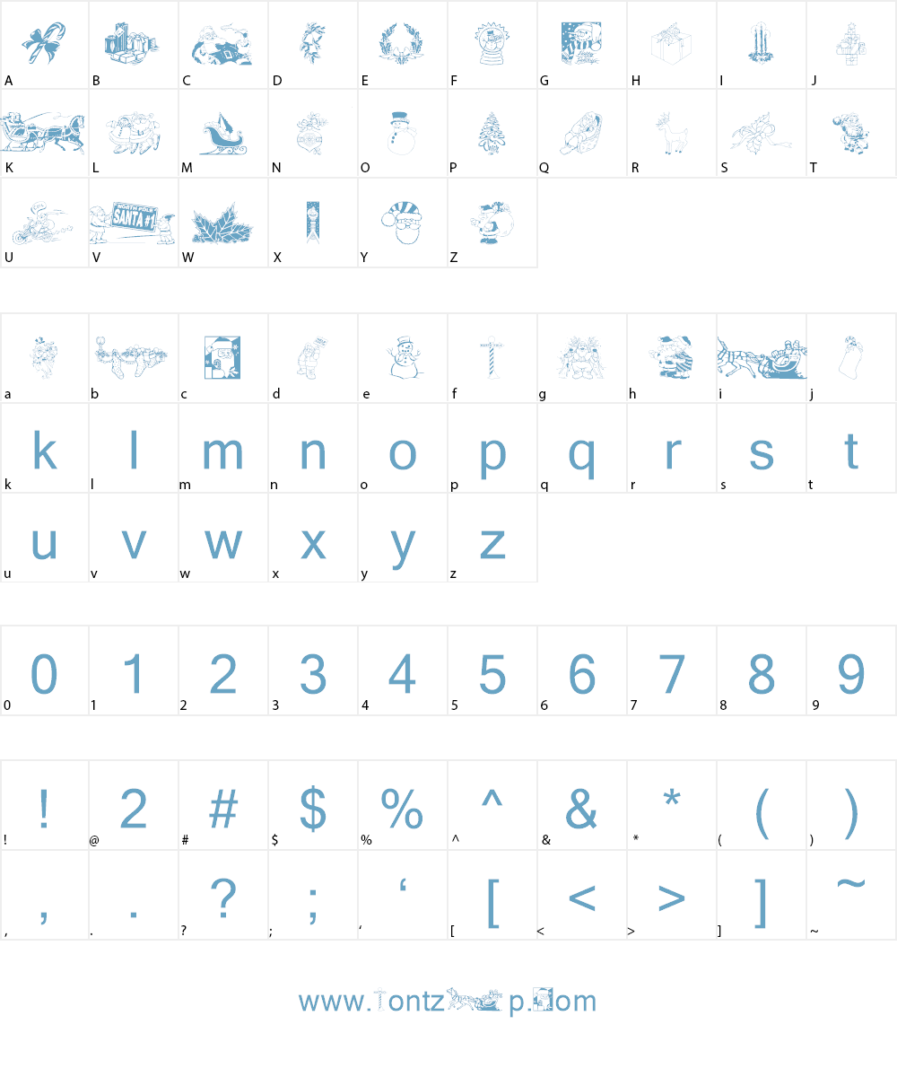 Xmas Clipart 2 Font Character